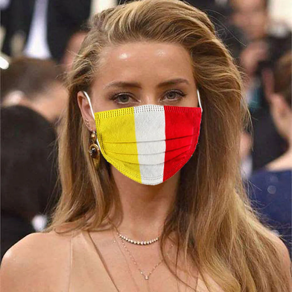 Маска для лица одноразовая мужчин и женщин маска 3-слойная с фильтром в виде