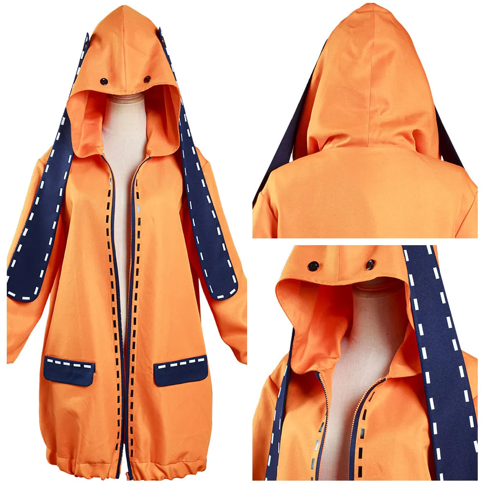 

Anime Kakegurui Compulsive Gambler Yomoduki Runa Cospaly Hoodie Costume Long Hooded Jacket Coat Halloween Carnival Suit