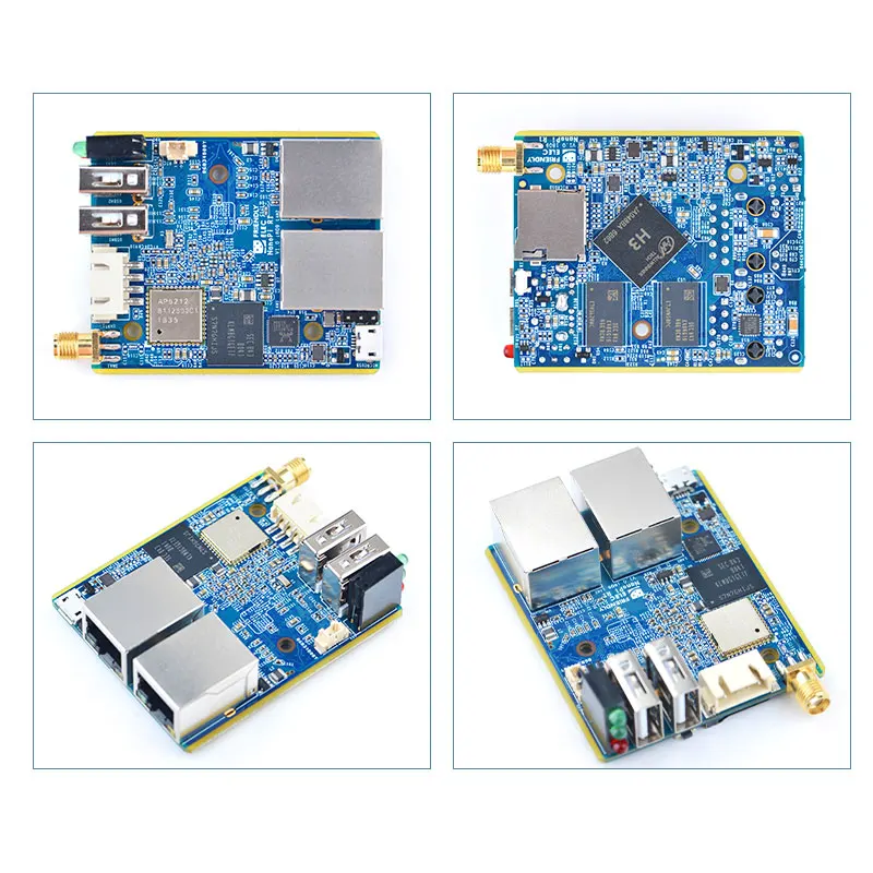 NanoPi R1 Allwinner H3 1 Гб двойной порт Ethernet Wifi и BT встроенный eMMC с USB последовательным