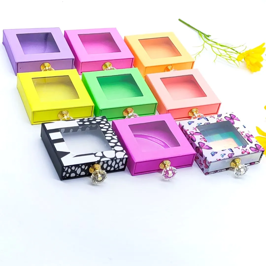 

Print New Eyelash Packaging Boxes Design 3d Faux Mink Natural Fake Lashes In Bulk Wholesale Full Strip Eyelashes High quality