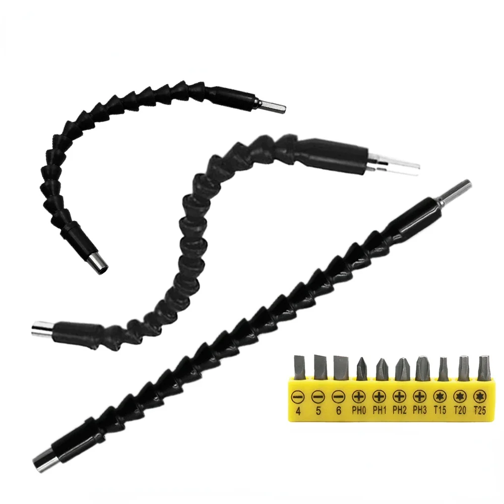 

295mm Flexible Shaft Drill Bit Extension Holder Link for Electronic Drill Hex Screwdriver Soft Shafts Driver Extend Rod Impact