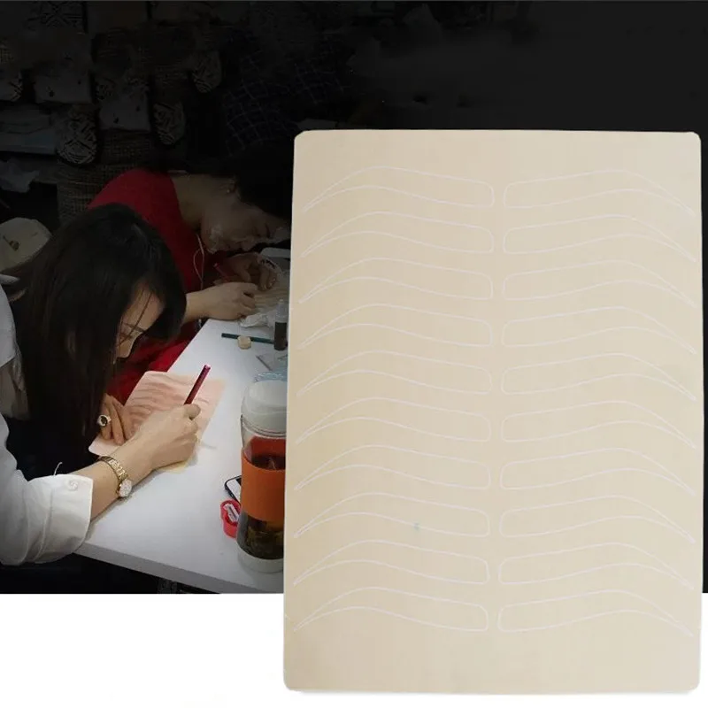 Принадлежности для микроблейдинга тренировка бровей латексная кожа