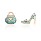 Модные серьги в форме сердца с кристаллами, длинные женские серьги-капли для женщин, ювелирные изделия для свадебной вечеринки, подарок