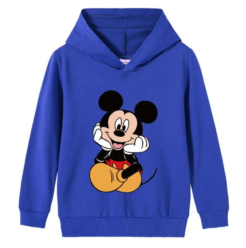 Детские толстовки Disney осенняя одежда для мальчиков с мультяшным рисунком