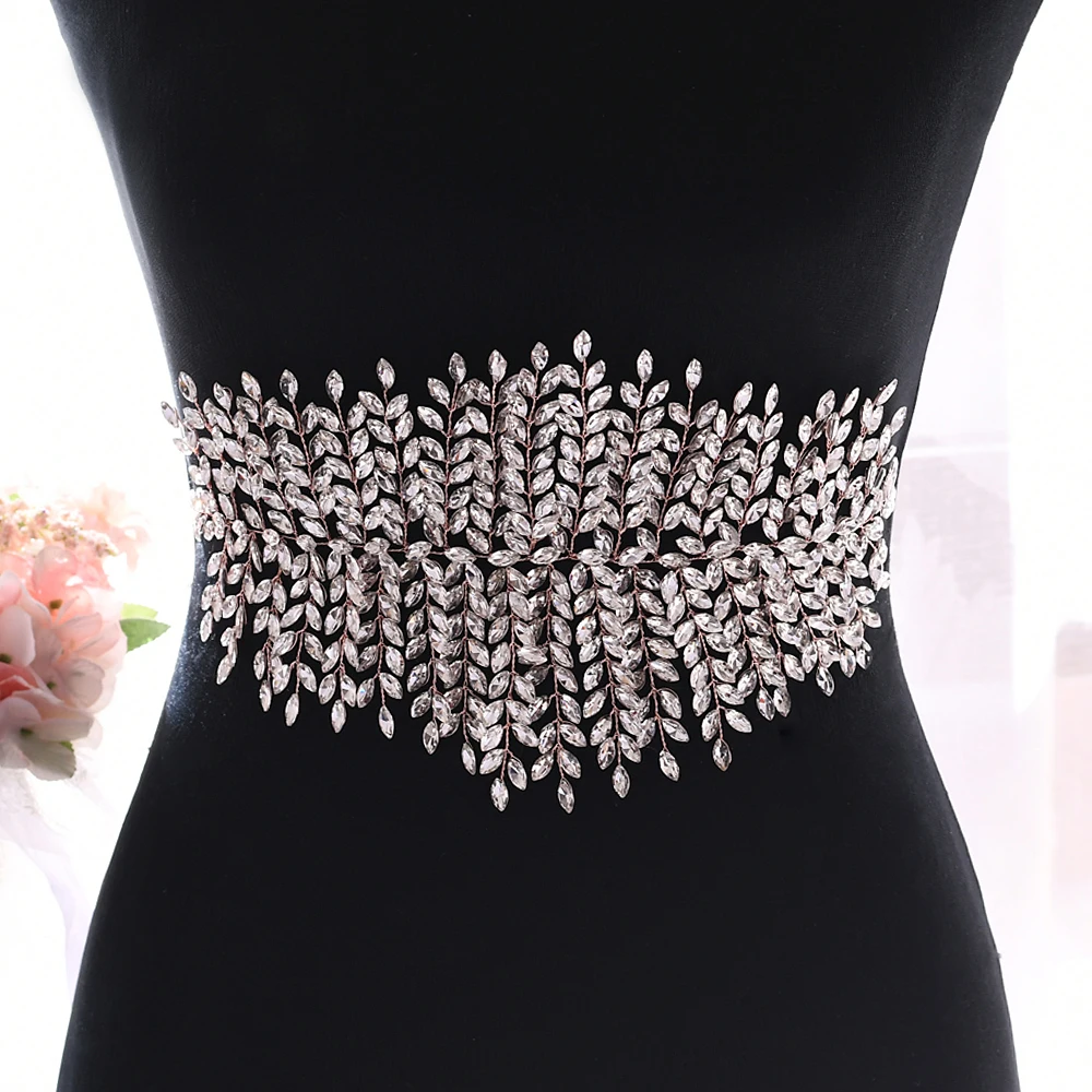 Блестящий ремень из розового золота для свадебного платья модные ремни женщин