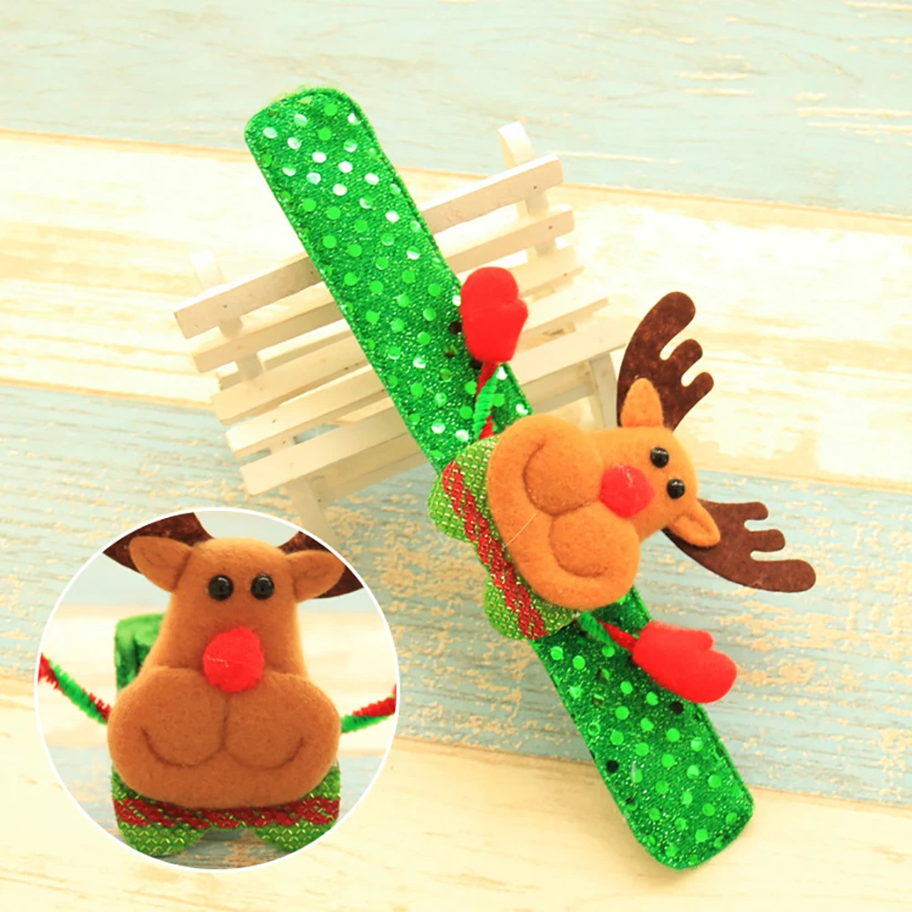 Christmas hand ring Circle Santa Claus snowman bear deer bracelet Children gift toy Wrist Decoration | Дом и сад