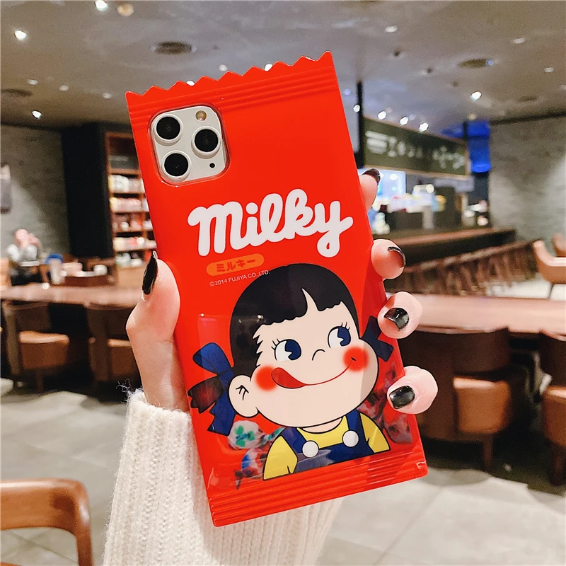 Милый чехол для телефона из ТПУ с рисунком девочки/мальчика молочных конфет iphone 11