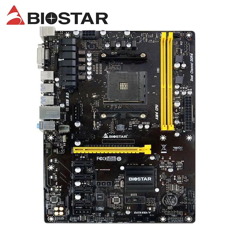 Материнская плата DDR4 для BIOSTAR TB350-BTC 6GPU 6pcie B250 H110 майнинга материнская intel AM4 32 Гб DVI