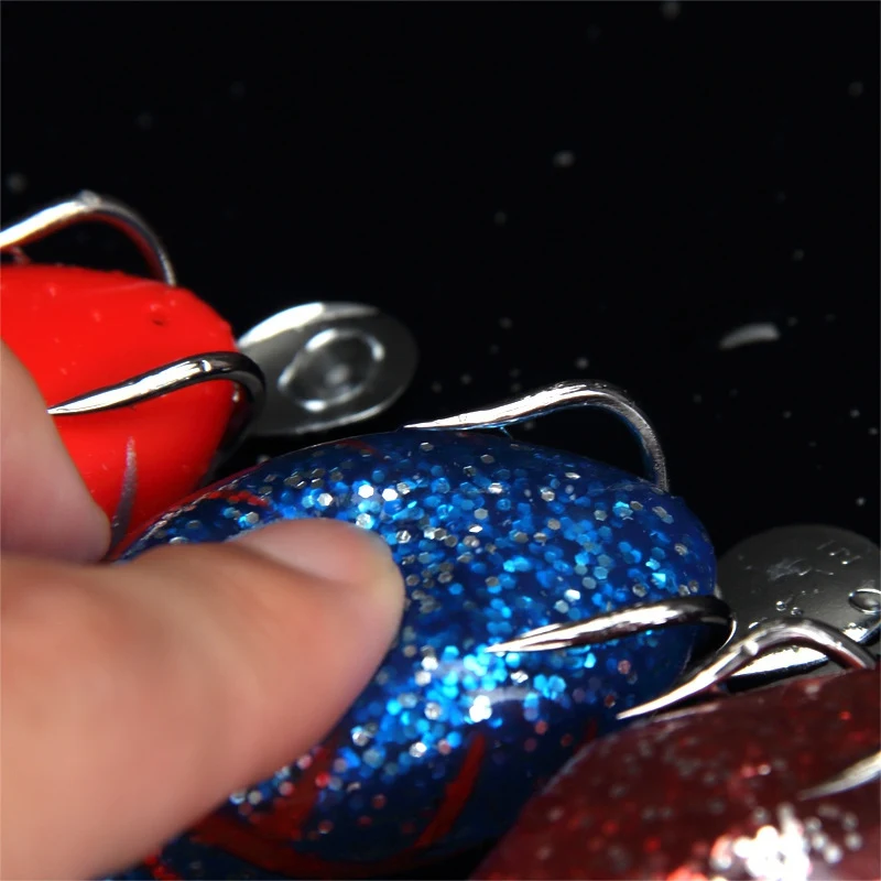 Ложная приманка силиконовая искусственная с блестками рыболовная Лягушка