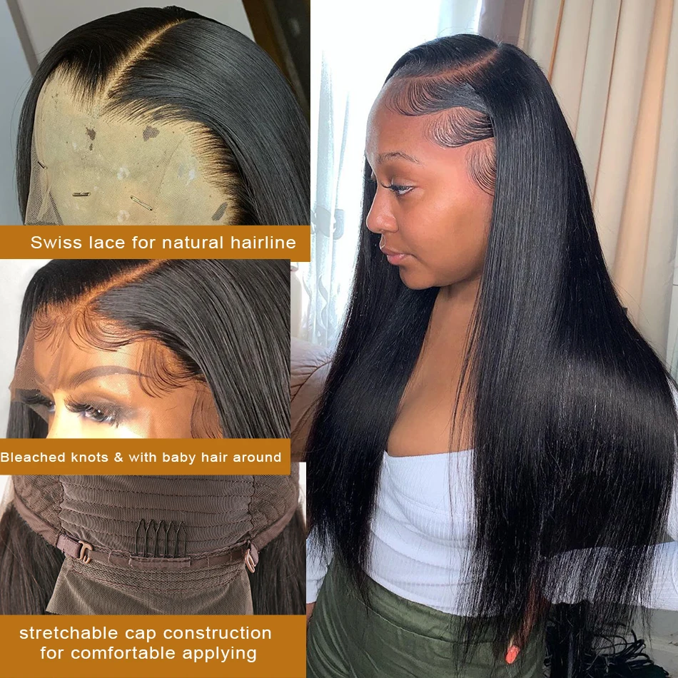 Парики из человеческих волос на сетке 13X4 30 дюймов предварительно выщипанные