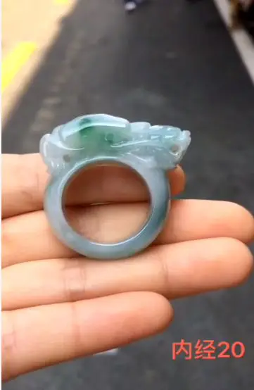 

Natural Myanmar jade ring hand-carved brave troops jadeite jade women men rings natural stone real jade jewelry inner 20mm