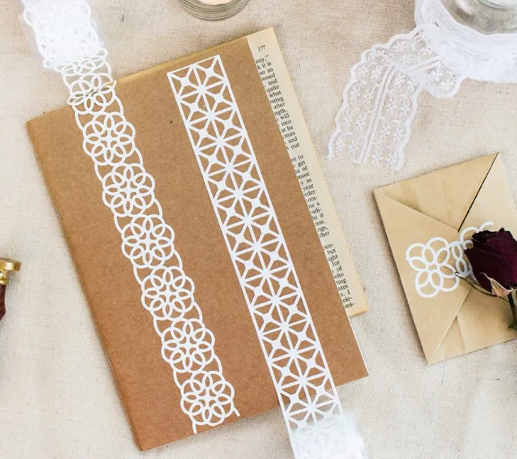 1 шт. Белая Кружевная декоративная лента для скрапбукинга|Офисный скотч| |