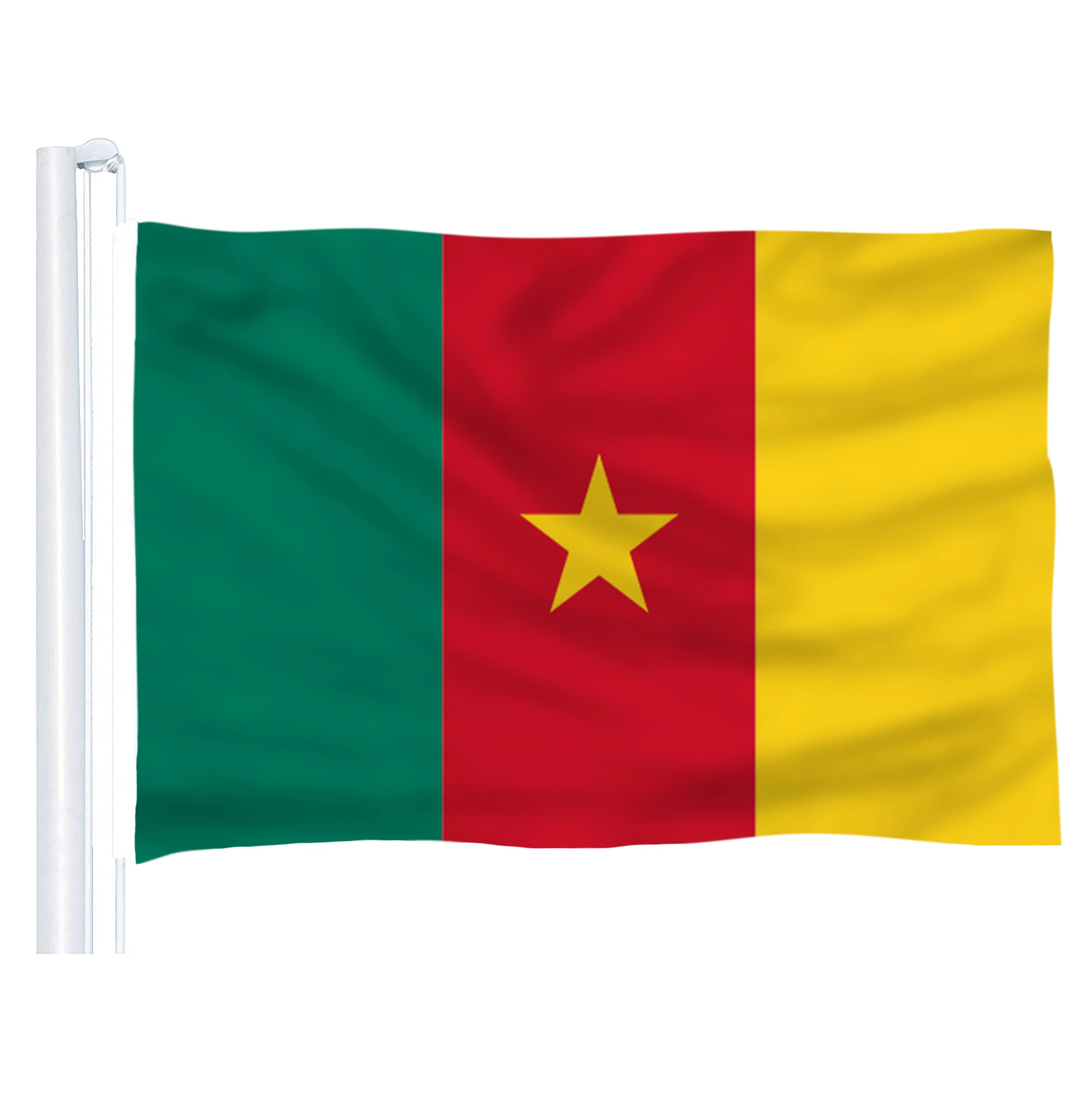Флаг страны Камеруна DFLIVE 3x5 футов печатный полиэфирный флаг 90x150 см