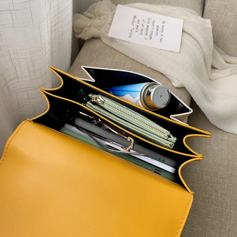 Женская сумка из ПУ кожи с металлической цепочкой | Багаж и сумки