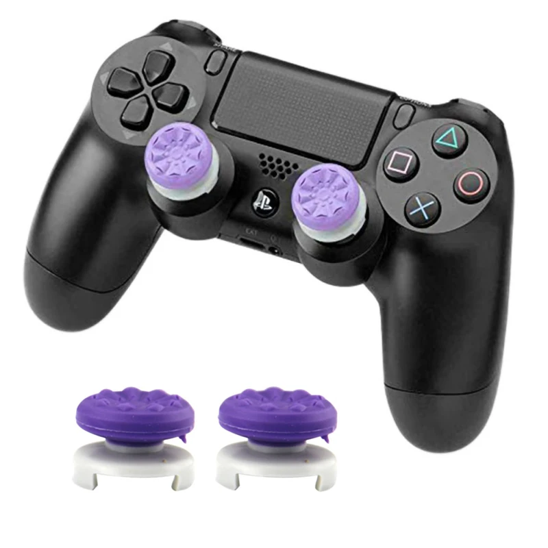 

2Pcs Hand Grip Extenders Caps for PS4 Controller Performance Thumb Grips High-Rise Covers For Playstation 4 Low-Rise Cover