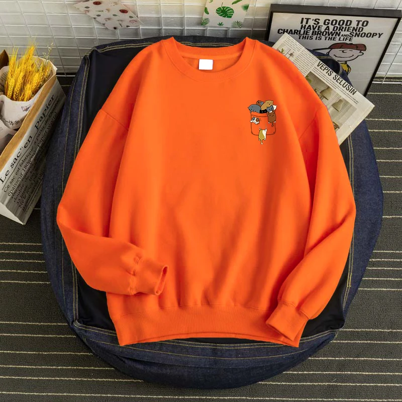 Толстовка мужская Осенняя с капюшоном карманами в стиле Харадзюку | Мужская