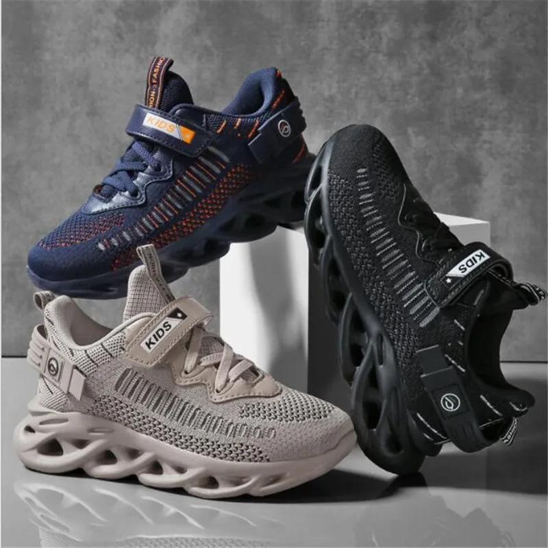 

Детская тканая обувь, летняя, Спортивная, легкая, с волнистой подошвой, повседневная, для мальчиков, 2021