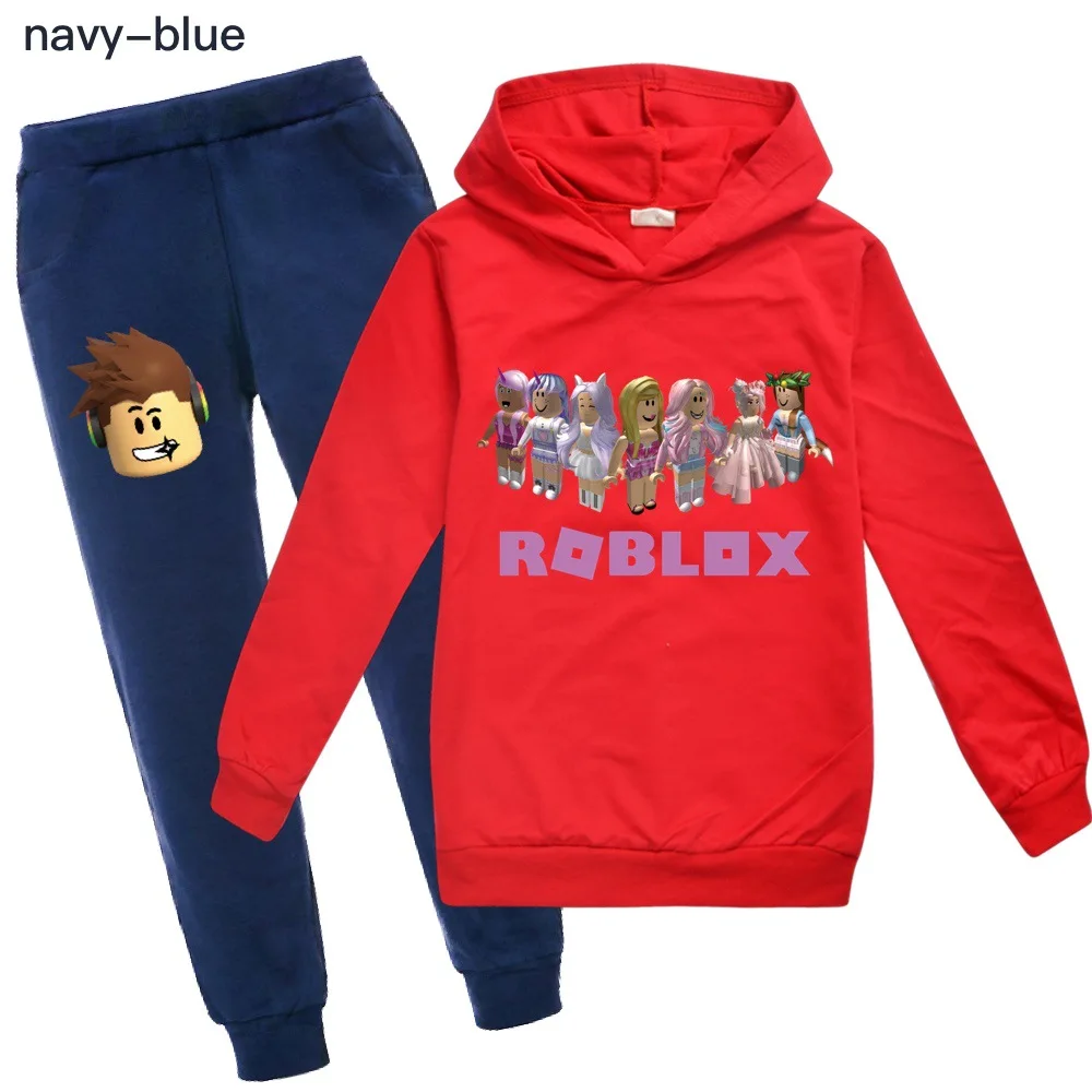 Новинка детский хлопковый спортивный костюм Robloxing Осенние комплекты одежды