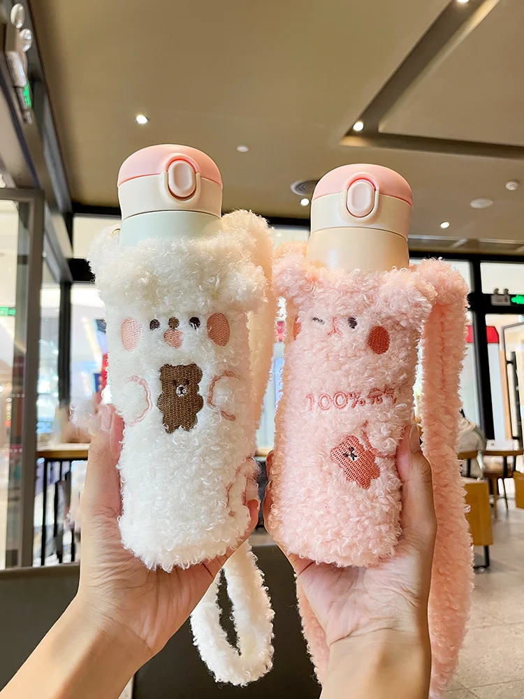 

Детская чашка для сохранения тепла женская красивая высокая внешняя портативная чашка для воды для учеников начальной школы