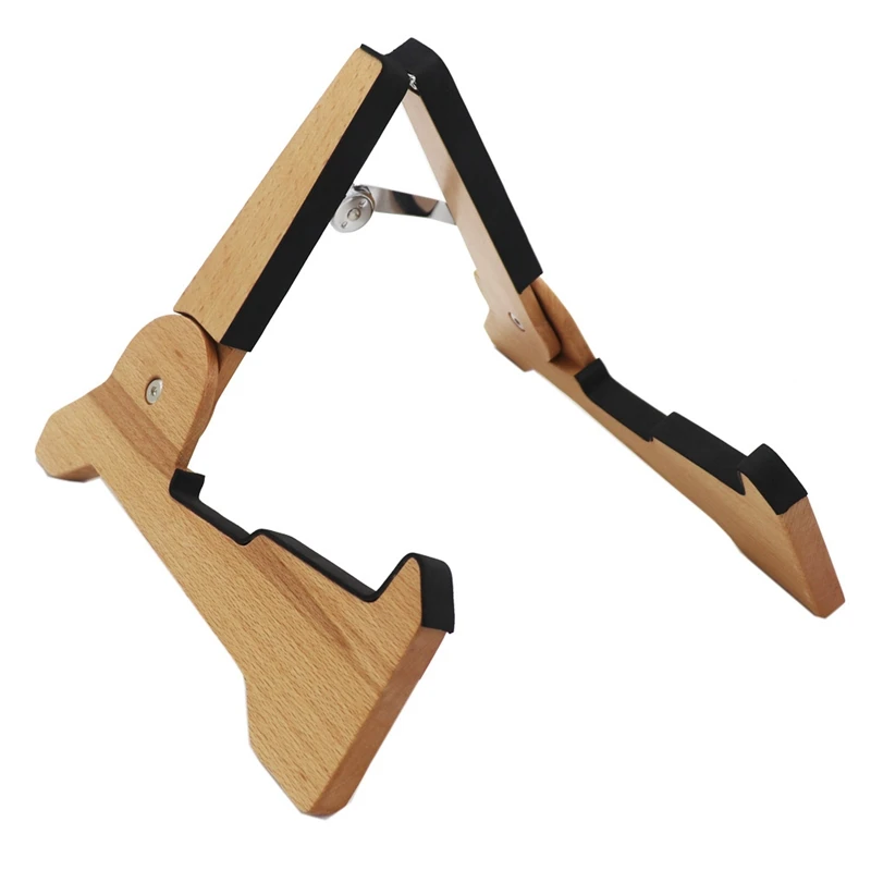 

Universal Frame Folding Wooden Guitar Stand Holder Support Fit for Electric Guitar Acoustic Guitar Ukulele Bass