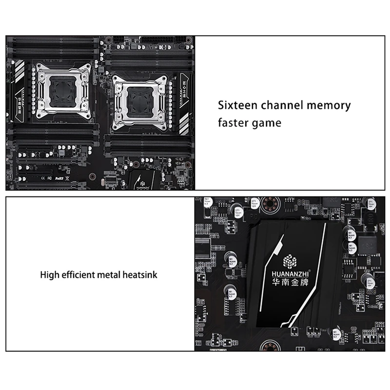 Материнская плата HUANANZHI X79 16D Intel Dual CPU LGA 2011 E5 2689 2670 V2 DDR3 1333/1600/1866 МГц 515 ГБ NVME SATA3