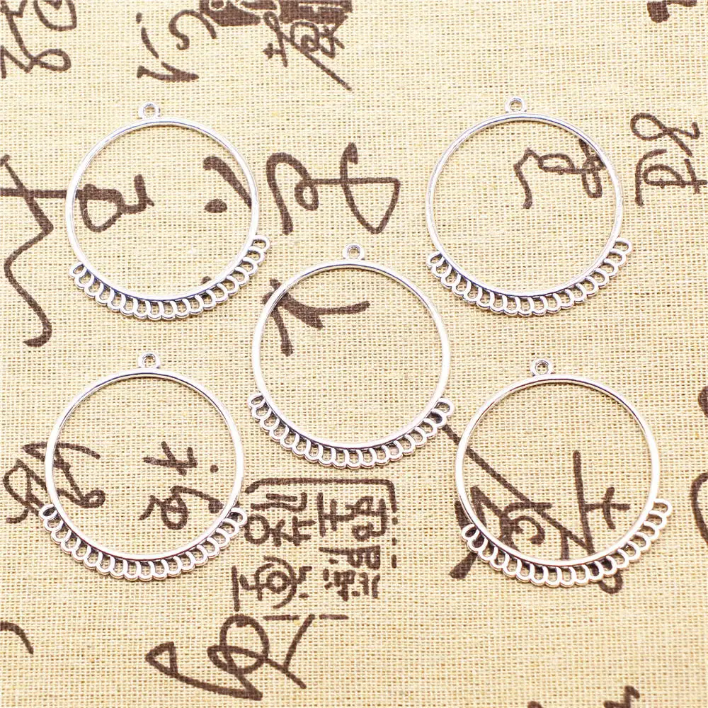 

Earring Connector Antique Silver Color Earrings Connector 46x41mm 5pcs