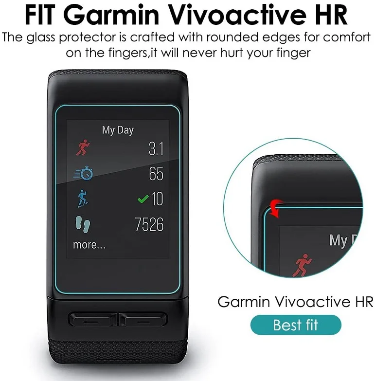 Защитное стекло для смарт-часов Garmin Vivoactive HR 2/4/6 шт. | Электроника