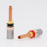 4pcs copper speaker cable amp binding post terminal plug tube audio speaker terminal plug cf wh ms cl cu