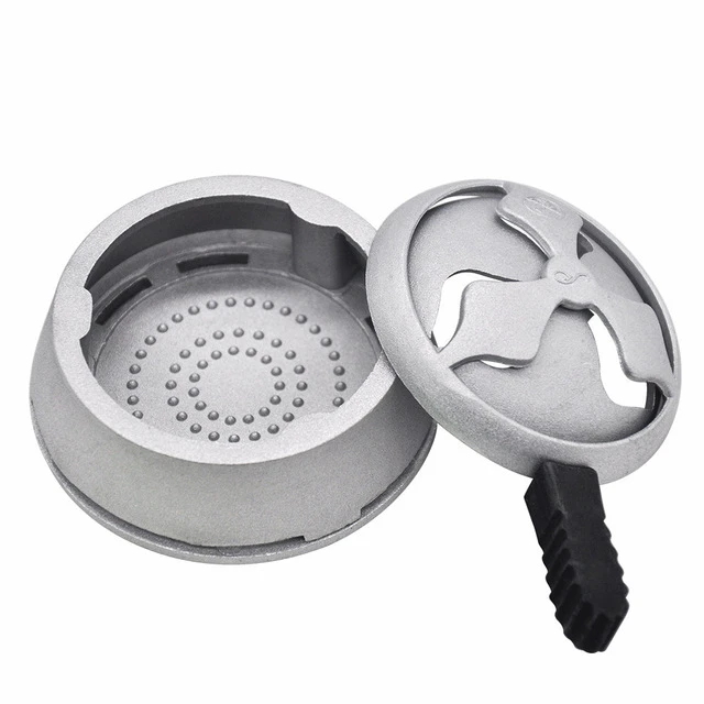 

2Pcs/kit Heat Keeper Plate Smoking Pot Tray Hookah Carbon Disc Hookah shisha Charcoal Holder Hole Single Handle Accessories
