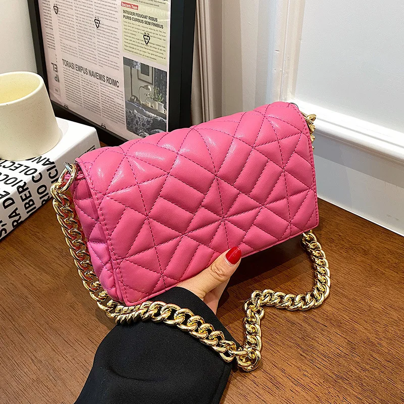 

Vintage Chain Handbag Women Shoulder Bags 2021 Luxury Brand Designer Evening Ladies Clutch Purse High Quality