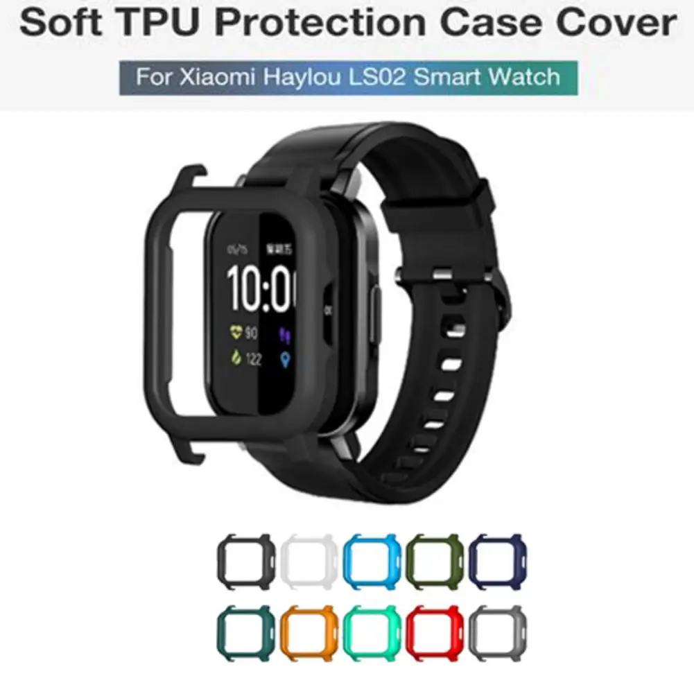Protector Watch Cover Case For Xiaomi Haylou LS02 SmartWatch Colorful Soft TPU Protective Cases Smart Accessories | Электроника