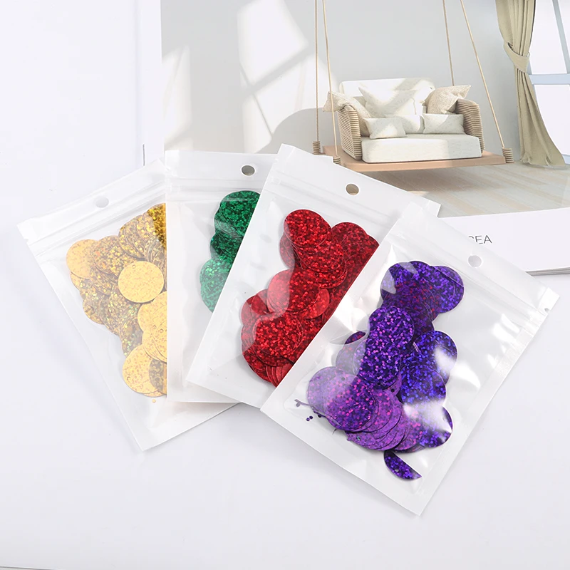 ISequins Лазерный черный 90 шт./лот диаметр 20 мм голограмма большие круглые свободные