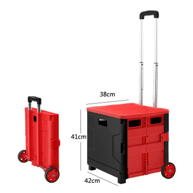 Складная корзина для покупок белья Бакалея тележка складская Рынок Чемодан