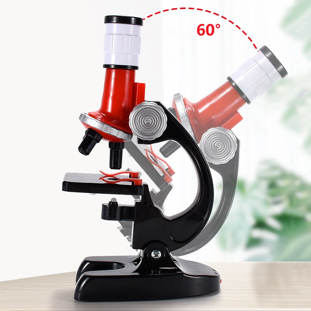 

Kids Microscope Toy Kit LED 1200X School Science Biological Microscope Lab Instrument Microscope School Experimental Props