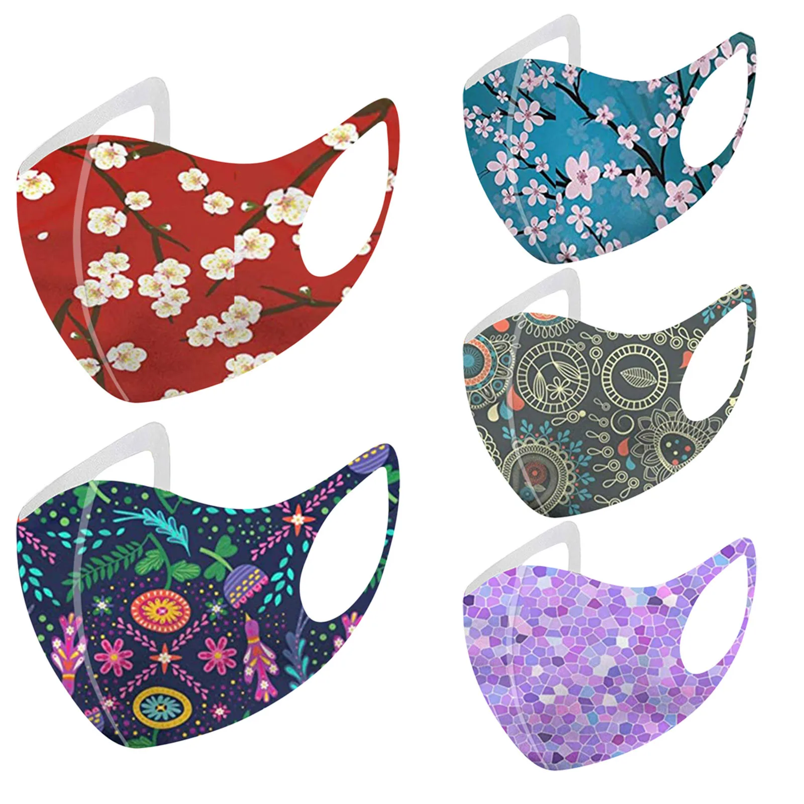 5 шт. элегантный цветочный Дизайнерский Модный тканевый моющийся ушной вкладыш