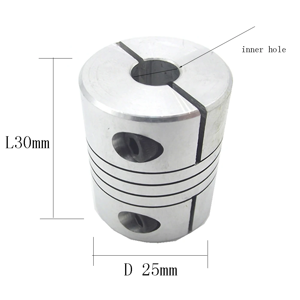 

4PCS 5X10MM D25L30 Aluminum Z Axis Flexible Coupling For Stepper Motor Coupler Shaft Couplings 3D Printer Parts Accessory