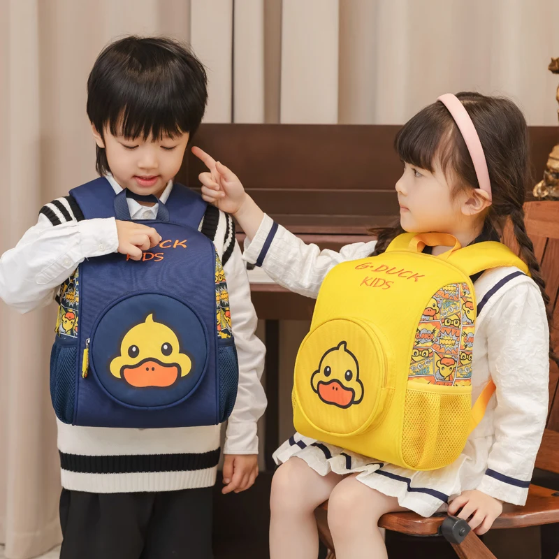 Новый детский рюкзак GREATOP с мультяшным изображением G-Duck, школьный рюкзак для мальчиков и девочек с защитой от потери, вместительный школьны...