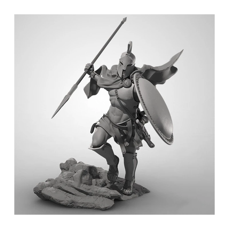 Figura de modelo de resina GK de 75mm, 3 figuras, espartano, kit sin montar y sin pintar-1