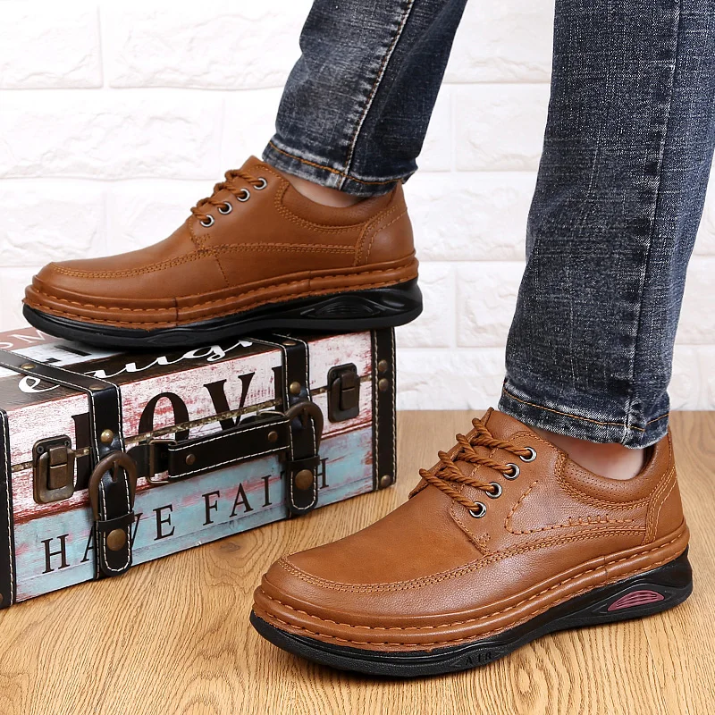 Мужская повседневная обувь из натуральной кожи деловая официальная Свадебная