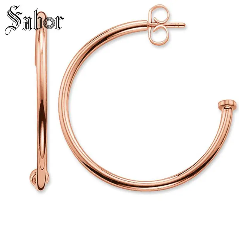 Серьги кольца из розового золота 2020 новые ювелирные изделия с геометрическими