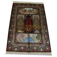 top quality natural silk hand knotted turkish floral rugs persian carpet