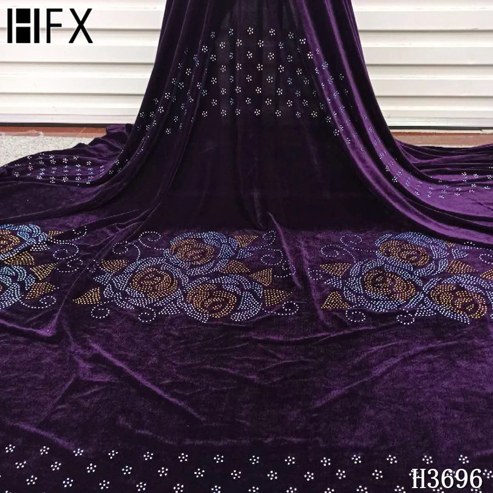 HFX французская кружевная ткань роскошная Вельветовая с вышивкой камнями