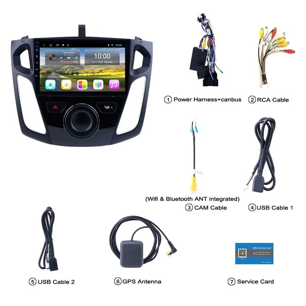 Автомобильный GPS-навигатор Android 10 0 для FORD FOCUS 2012-2015 автомобильный стерео-экран