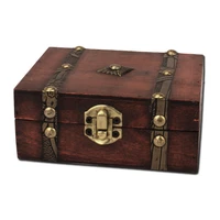 80 hot sale durable retro wooden lock catch jewelry gift storage box container sundries organizer daily necessities storage