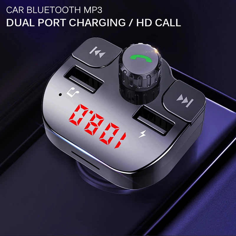 2019 New Bluetooth FM Transmitter Car MP3 Player HD Call Lossless Sound Quality Dual USB |