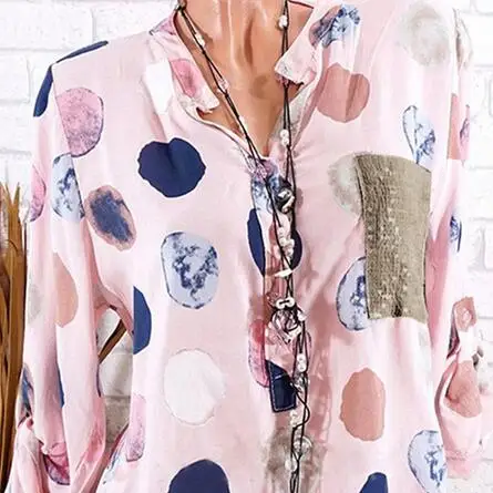 Женская блузка рубашки с блестками длинный рукав v-образный вырез рубашка