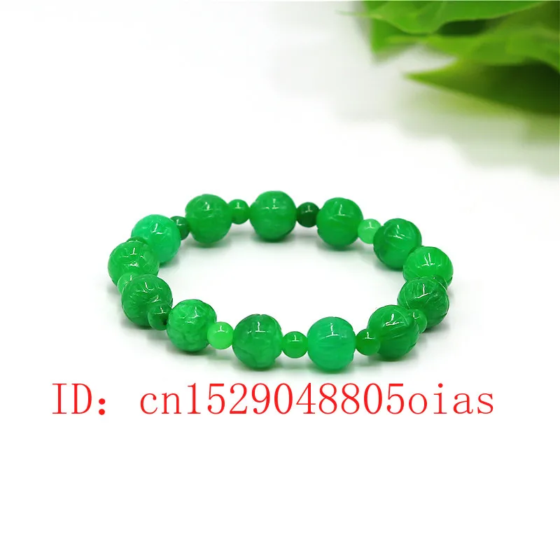 Бусины из натурального зеленого нефрита 12 мм эластичный браслет с бусинами