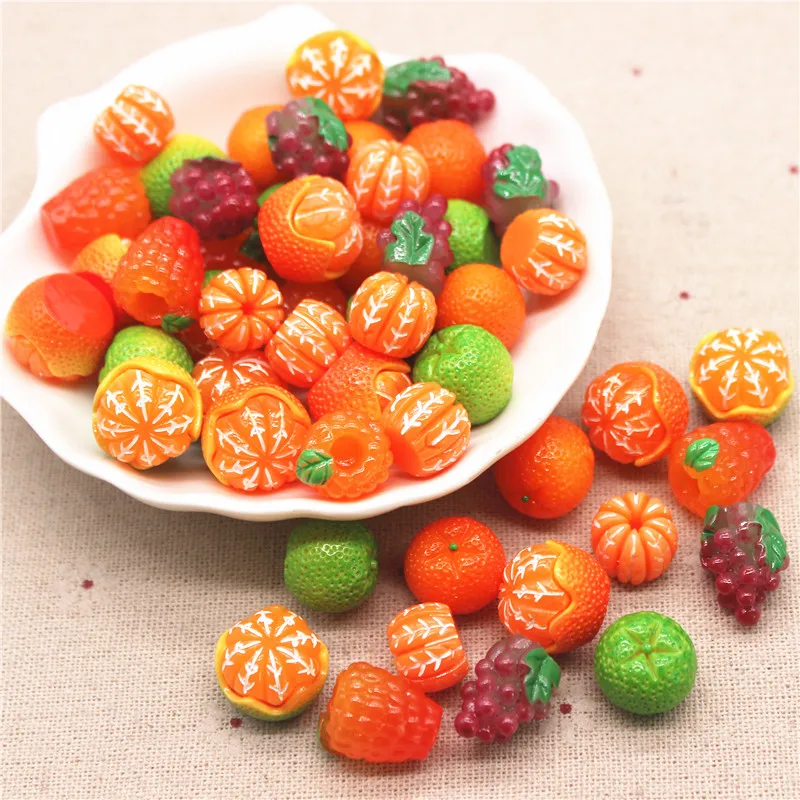 

Миниатюрные фрукты из смолы Ywbeads оранжевые 10 шт