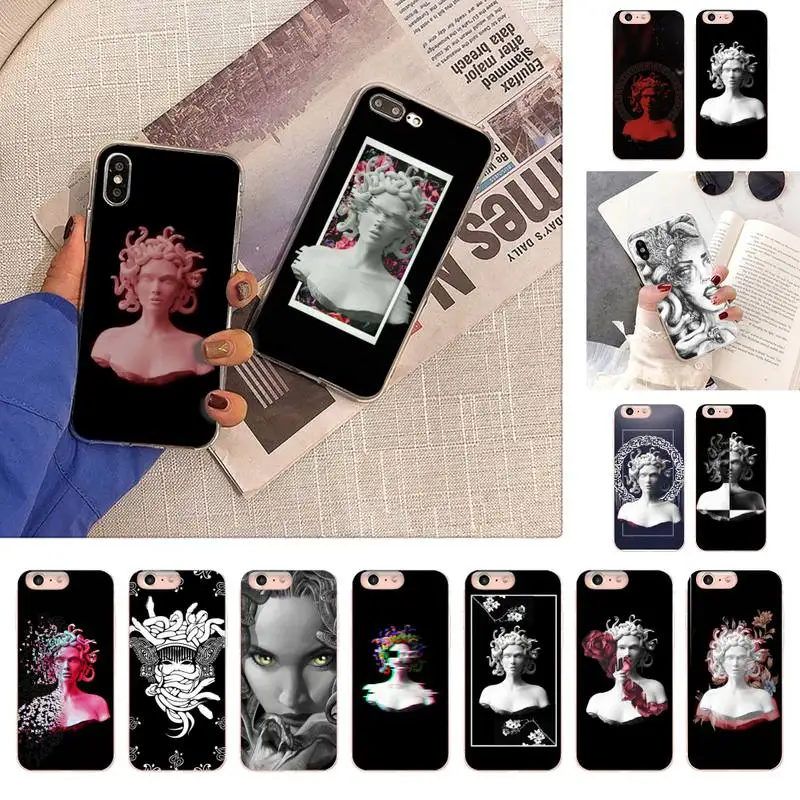 

FHNBLJ Medusa Phone Case for iPhone 11 12 13 mini pro XS MAX 8 7 6 6S Plus X 5S SE 2020 XR case