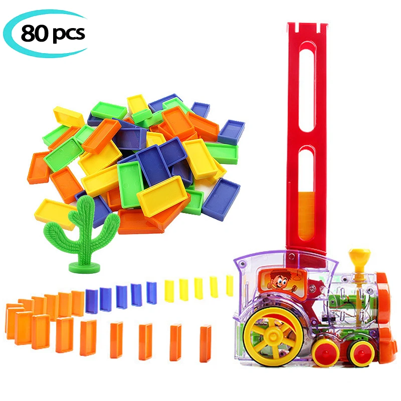 80 шт. детский пластиковый конструктор домино|Наземный транспорт| |